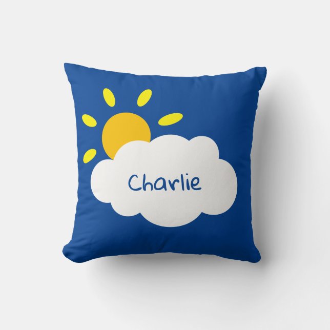Personalised Cloud and Sunshine Cushion (Front)