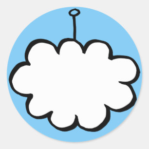 Personalised Cloud on a String Classic Round Sticker