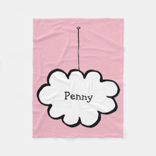 Personalised Cloud on a String Fleece Blanket
