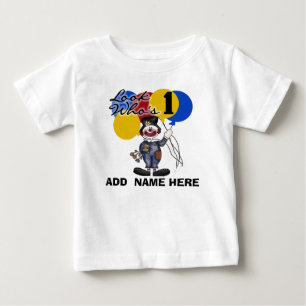 Personalised Clown 1st Birthday  Tshirt