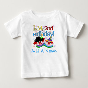 Personalised Clowns 2nd Birthday  Tshirt