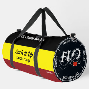 Personalised Club Logo BJJ Jiu Jitsu Black Yellow Duffle Bag