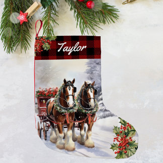 Personalised Clydesdale Christmas Horse Stocking