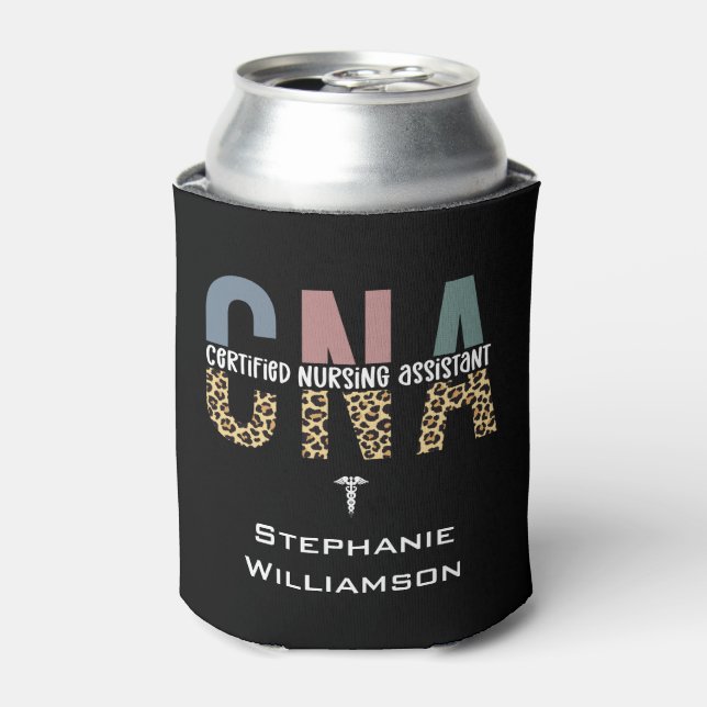 Personalised CNA Certified Nursing Assistant Can Cooler (Can Front)