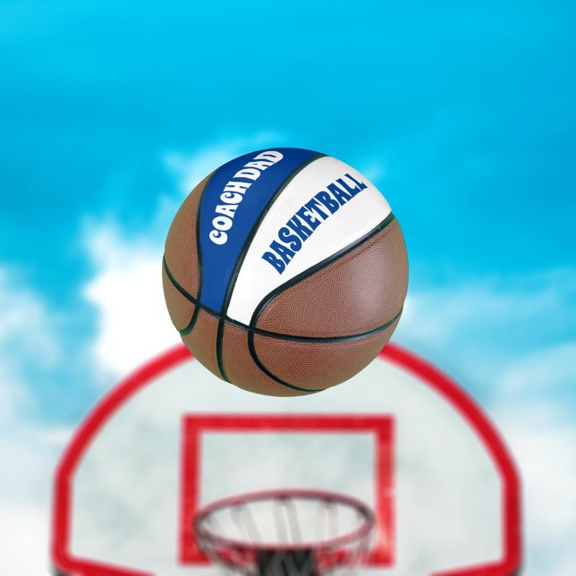 Personalised Coach Dad Name Basketball (Perfect basketball for your Dad. Just add his name!)