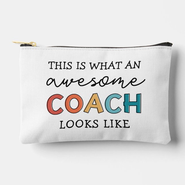  Personalised Coach Funny Awesome Coach Accessory Pouch (Front)