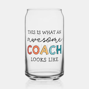  Personalised Coach Funny Awesome Coach Can Glass