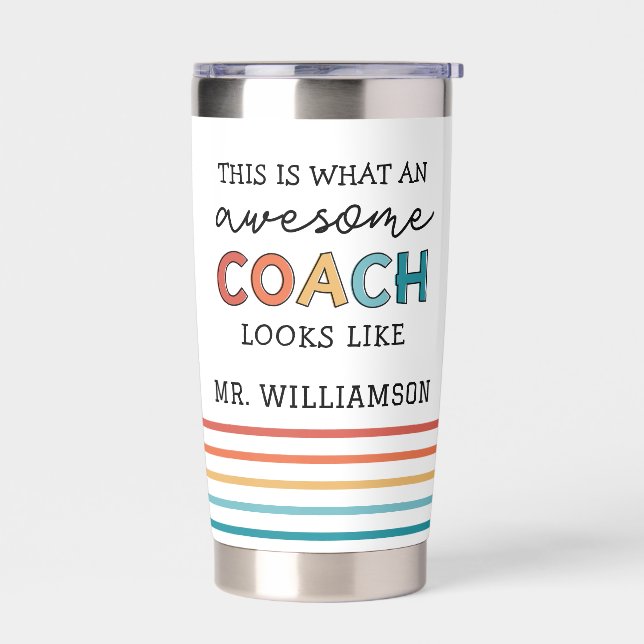  Personalised Coach Funny Awesome Coach Insulated Tumbler (Left)
