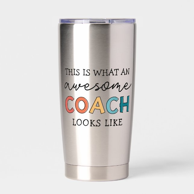  Personalised Coach Funny Awesome Coach Insulated Tumbler (Front)