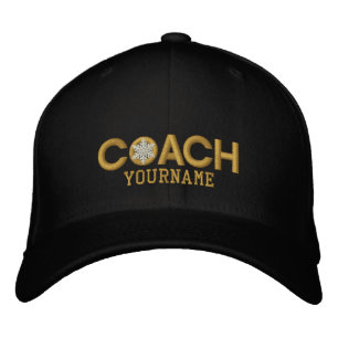 Personalised Coach Golden Snowflake Embroidered Hat