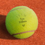 Personalised coach name elegant tennis balls<br><div class="desc">Add your coach,  team,  school,  club,  or family name to personalise this tennis ball. You can make a branded set or it can be a gift for a coach,  family,  or a friend's birthday.</div>