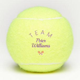 Personalised coach name elegant tennis balls