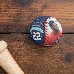 Personalised Coach Team Roster & Photo Baseball