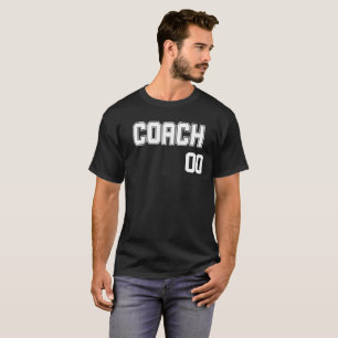 Personalised Coach's Name and Number Jersey Style T-Shirt