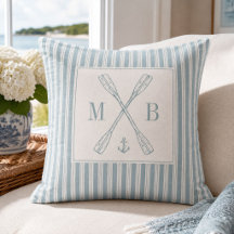 Personalised Coastal Oars Monogram Ticking Stripe