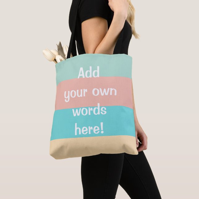 Personalised Coastal Stripes Tote Bag (Close Up)