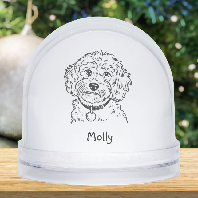 Personalised Cockapoo Dog Christmas Snowglobe (Creator Uploaded)