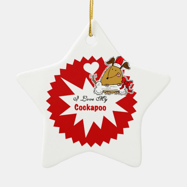 Personalised Cockapoo Keepsake Ornament (Front)