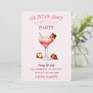 Personalised Cocktail Birthday Invitation