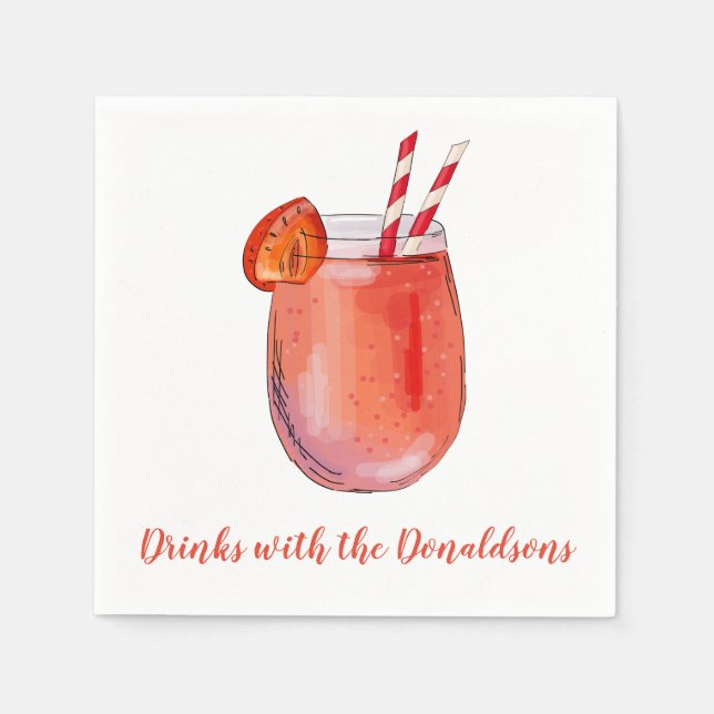 Personalised Cocktail Napkins (Front)