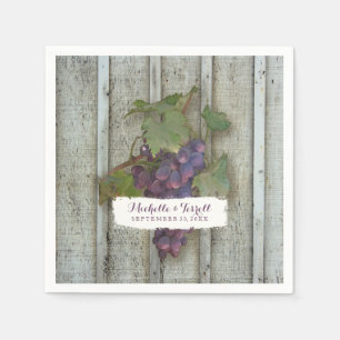 Personalised Cocktail Party Decor Wine Grape Theme Napkin