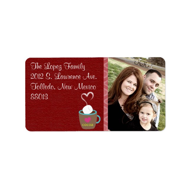 Personalised Coco Photo Christmas Mailing Label (Front)