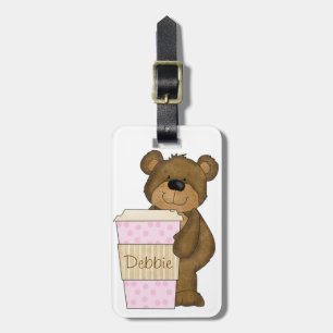 Personalised Coffee Bear LUGGAGE TAG