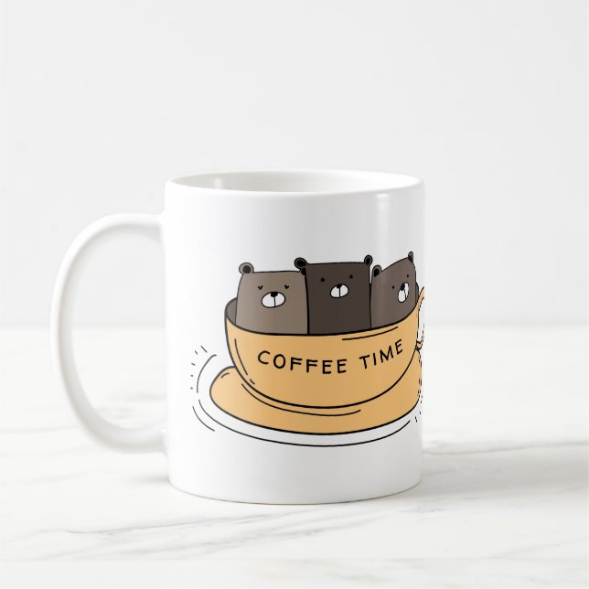 Personalised Coffee Bears Mug (Left)