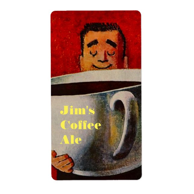 Personalised Coffee Beer Homebrew lager ale Label (Front)