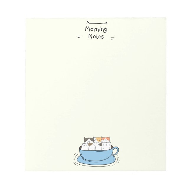 Personalised Coffee Cats Notepad (Front)
