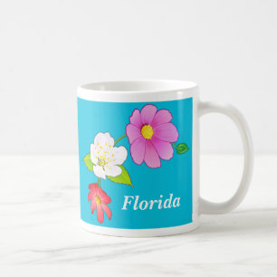 Personalised Coffee Cups Tropical Pretty Mugs