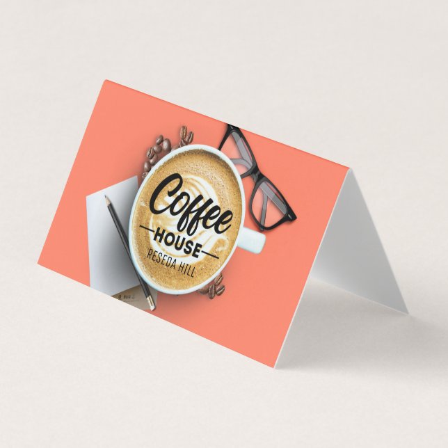 Personalised Coffee House Business Card (Front)