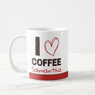 Personalised Coffee Lover Custom Name Design Mug