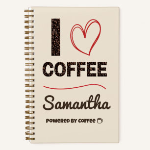 Personalised Coffee Lover Notebook
