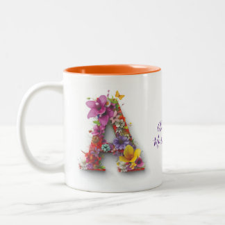 Personalised Coffee Mug Letter A