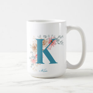 Personalised Coffee Mug Letter K