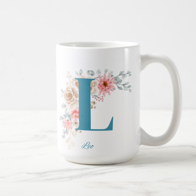 Personalised Coffee Mug Letter L (Right)