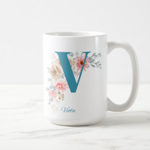 Personalised Coffee Mug Letter V