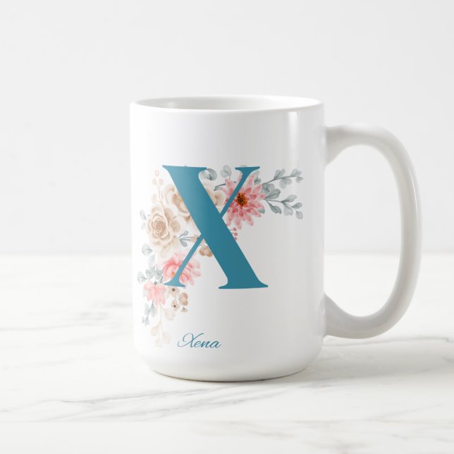 Personalised Coffee Mug Letter X (Right)