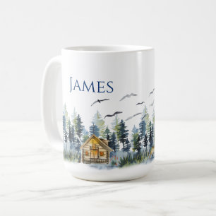 Personalised Coffee Mug Nordic Mountain Theme