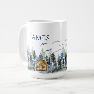 Personalised Coffee Mug Nordic Mountain Theme
