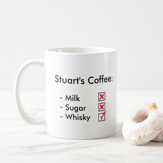 Personalised Coffee Mug - Novelty (With Donut)