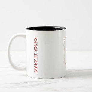 Personalised Coffee Mug with Elegant Vintage Style