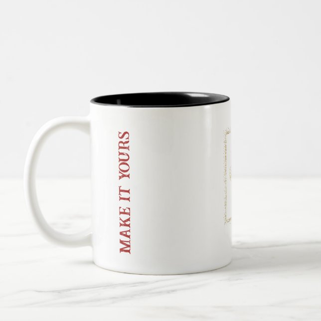 Personalised Coffee Mug with Elegant Vintage Style (Left)
