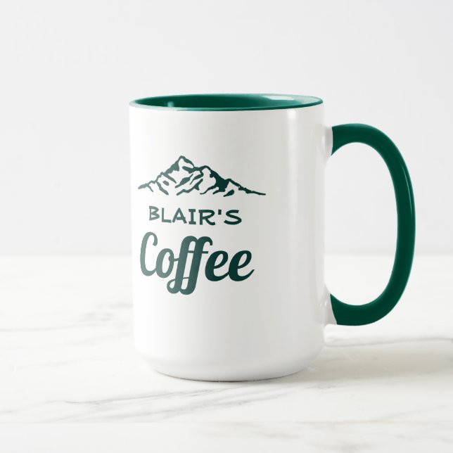 Personalised Coffee Mug with Mountains (Right)