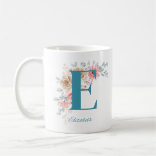 Personalised Coffee Mug with Name & Alphabet E