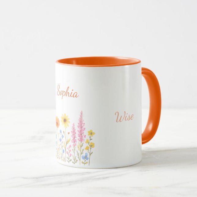 Personalised Coffee Mugs, Sophia Name Mug (Front Right)