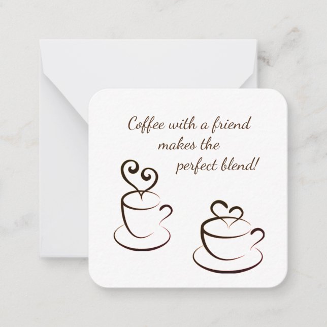 Personalised Coffee notecards (Front)
