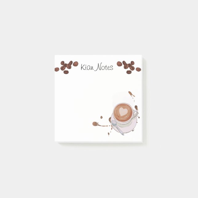 Personalised Coffee Post-It Notes (Front)
