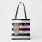 Personalised Coffee Queen Striped Tote